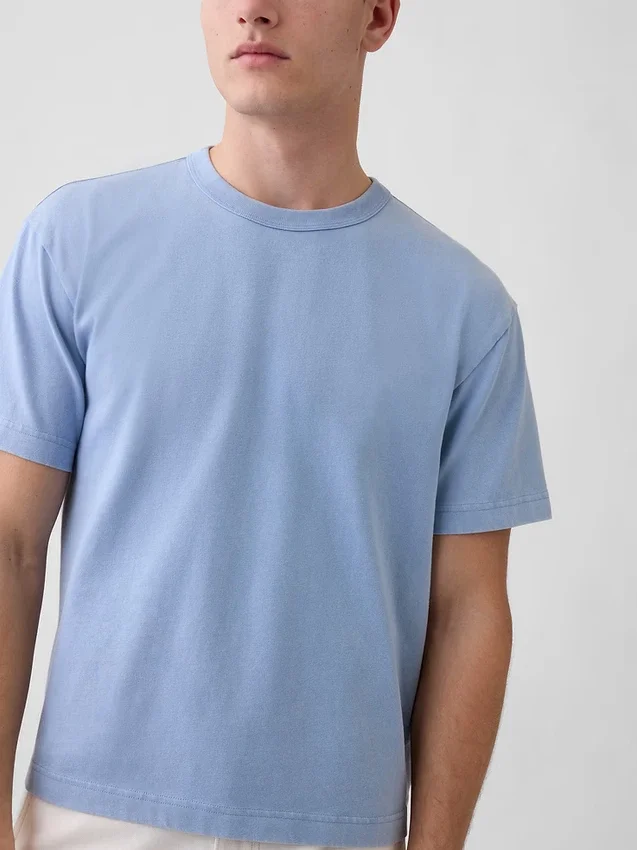 T-shirt i kraftig bomull för vuxna