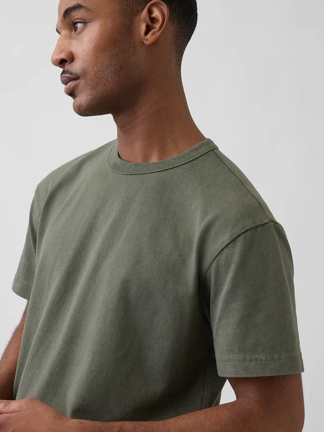 T-shirt i kraftig bomull för vuxna