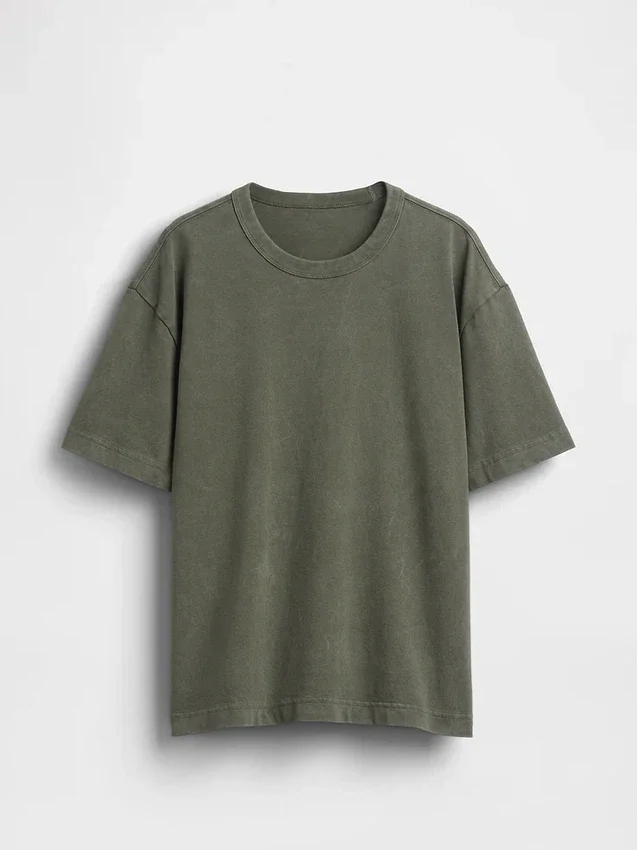 T-shirt i kraftig bomull för vuxna