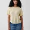T-shirt i linneblandning med avslappnad passform