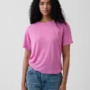 T-shirt i linneblandning med avslappnad passform
