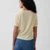 T-shirt i linneblandning med avslappnad passform