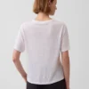 T-shirt i linneblandning med avslappnad passform