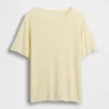 T-shirt i linneblandning med avslappnad passform