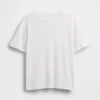 T-shirt i linneblandning med avslappnad passform