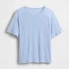 T-shirt i linneblandning med avslappnad passform