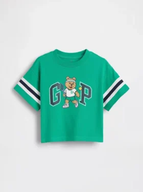 T-shirt i oversized-passform för Baby & Småbarn med Brannan Bear Varsity-grafik och logotyp