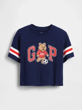 T-shirt i oversized-passform för Baby & Småbarn med Brannan Bear Varsity-grafik och logotyp