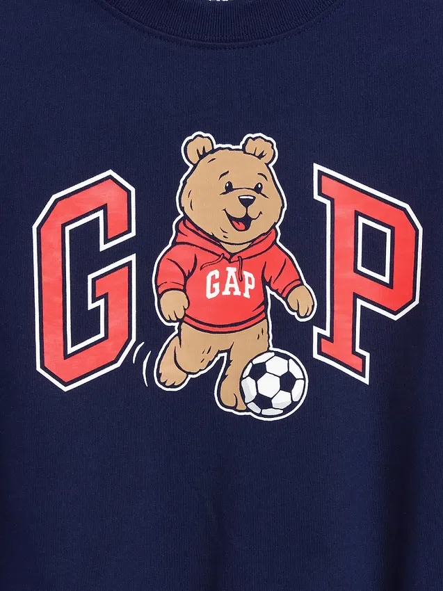 T-shirt i oversized-passform för Baby & Småbarn med Brannan Bear Varsity-grafik och logotyp