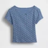 T-shirt i pointelle-ribb för Baby & Småbarn