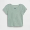 T-shirt i pointelle-ribb för Baby & Småbarn