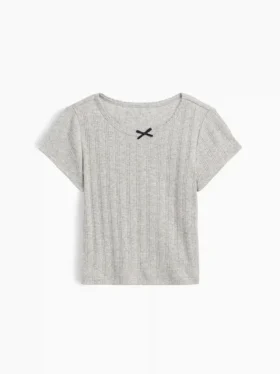 T-shirt i pointelle-ribb för Baby & Småbarn