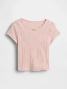 T-shirt i pointelle-ribb för Baby & Småbarn
