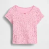 T-shirt i pointelle-ribb för Baby & Småbarn