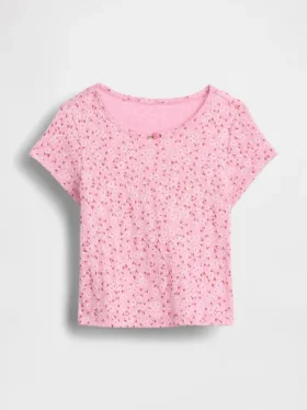 T-shirt i pointelle-ribb för Baby & Småbarn