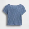 T-shirt i pointelle-ribb för Baby & Småbarn