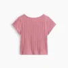 T-shirt i pointelle-ribb för Baby & Småbarn