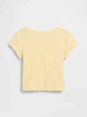 T-shirt i pointelle-ribb för Baby & Småbarn