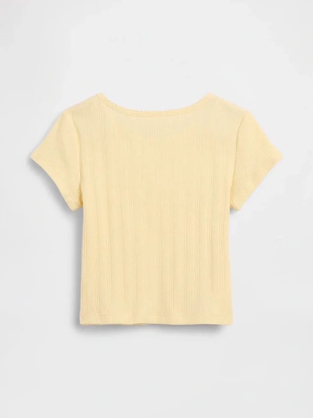 T-shirt i pointelle-ribb för Baby & Småbarn