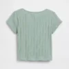 T-shirt i pointelle-ribb för Baby & Småbarn
