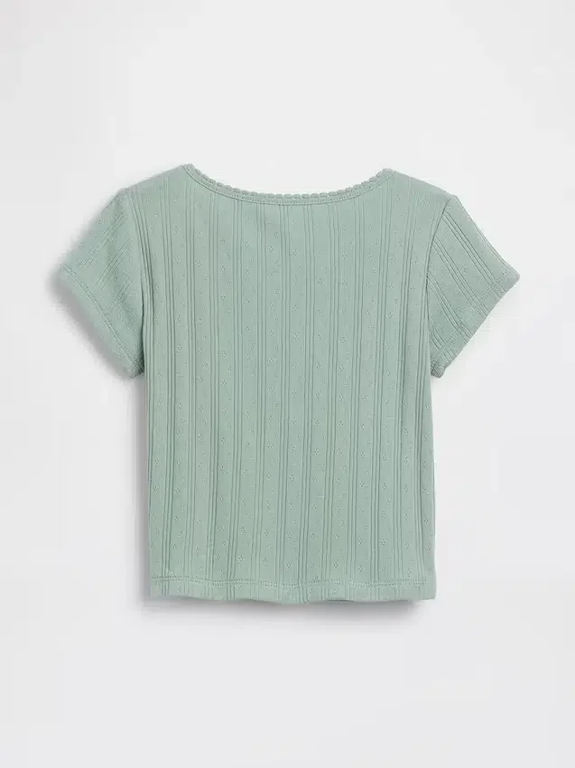 T-shirt i pointelle-ribb för Baby & Småbarn