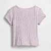 T-shirt i pointelle-ribb för Baby & Småbarn