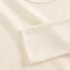 T-shirt i ribbad pointelle