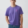 T-shirt i tjockt, avslappnat tyg med tryck