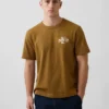 T-shirt i tjockt, avslappnat tyg med tryck