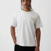 T-shirt i tjockt, avslappnat tyg med tryck