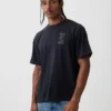 T-shirt i tjockt, avslappnat tyg med tryck