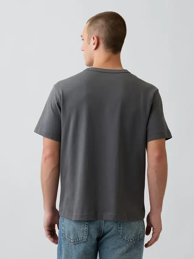 T-shirt i tjockt, avslappnat tyg med tryck