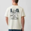 T-shirt i tjockt, avslappnat tyg med tryck