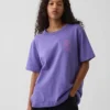 T-shirt i tjockt, avslappnat tyg med tryck