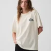 T-shirt i tjockt, avslappnat tyg med tryck