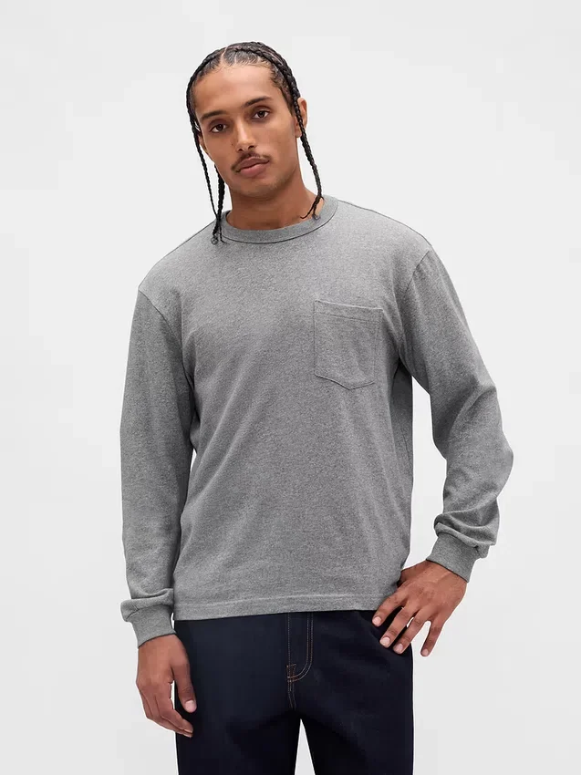 T-shirt i tjockt tyg med avslappnad passform