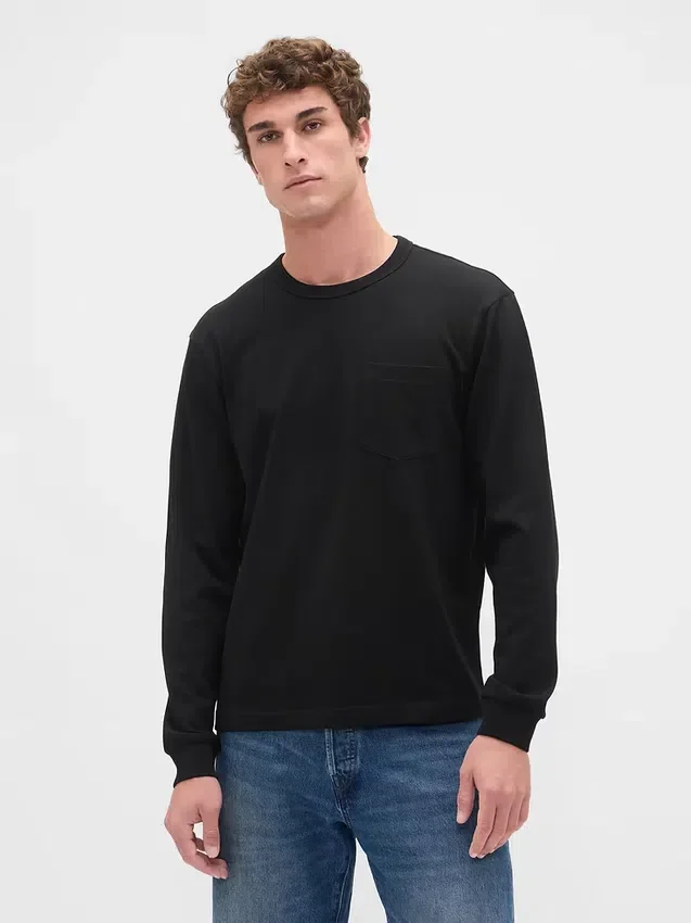 T-shirt i tjockt tyg med avslappnad passform