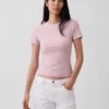 T-shirt i tättstickad jersey
