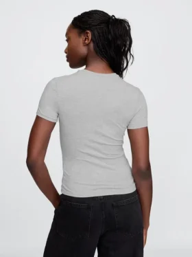 T-shirt i tättstickad jersey