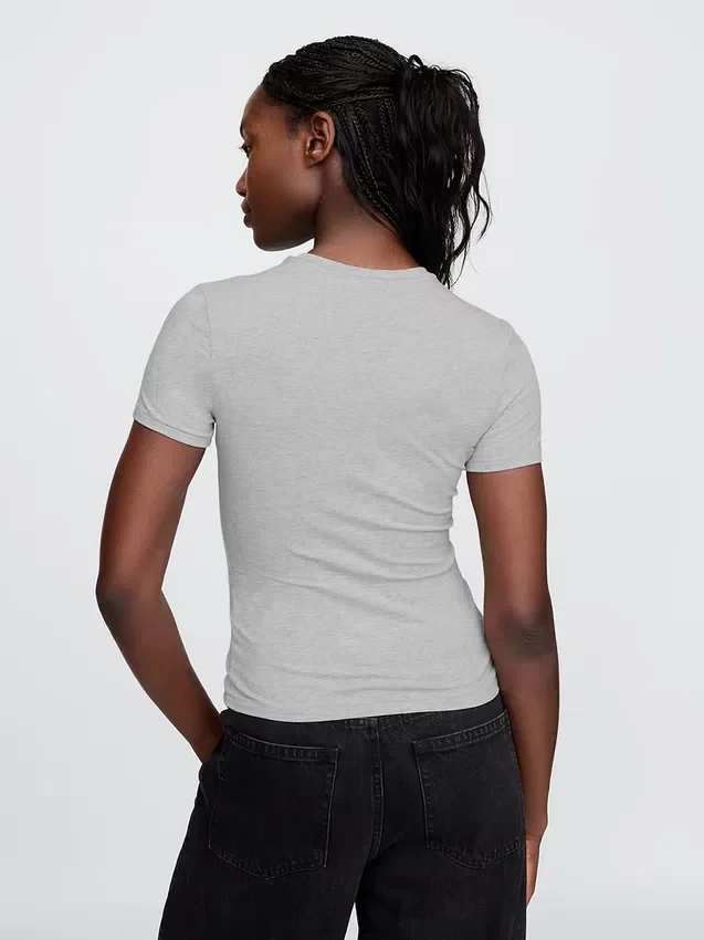 T-shirt i tättstickad jersey