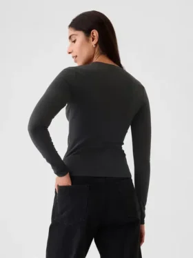 T-shirt i tättstickad jersey