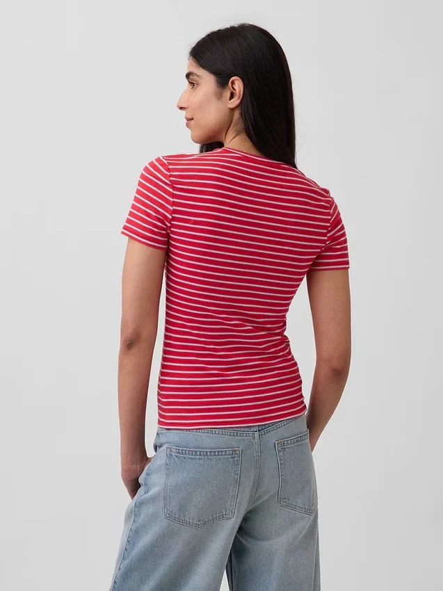 T-shirt i tättstickad jersey