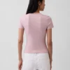 T-shirt i tättstickad jersey