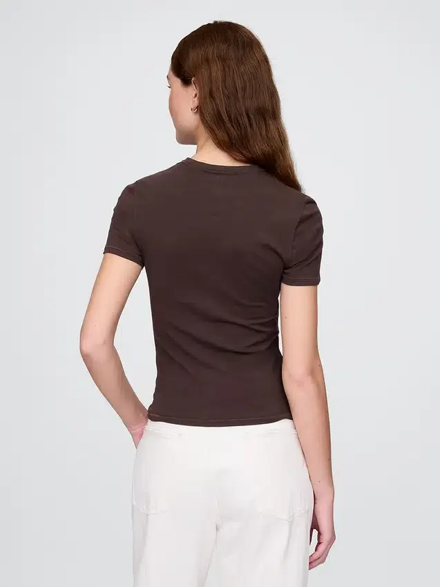 T-shirt i tättstickad jersey