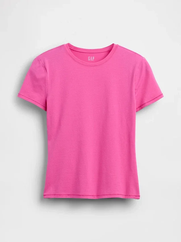 T-shirt i tättstickad jersey