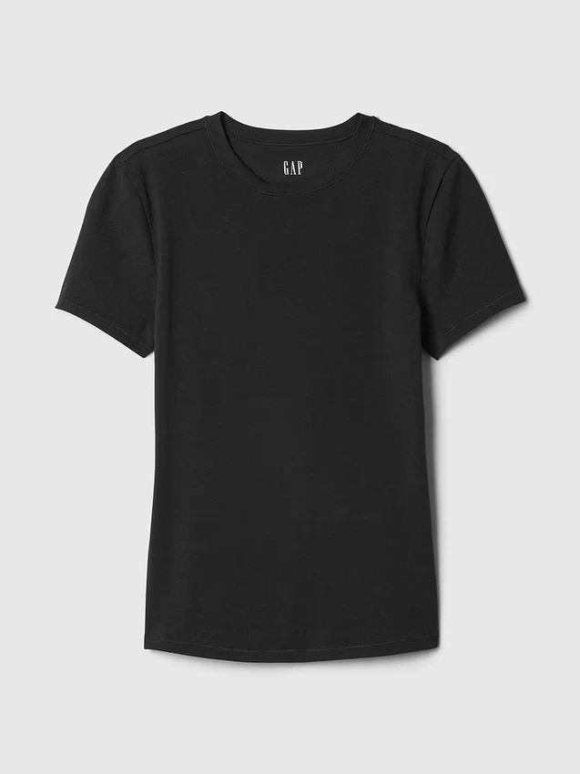 T-shirt i tättstickad jersey