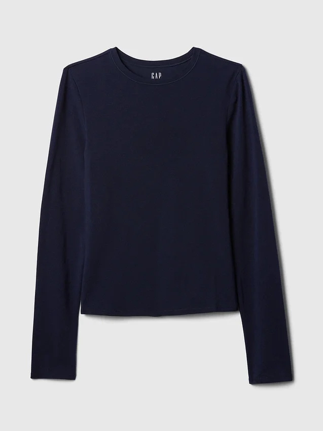 T-shirt i tättstickad jersey