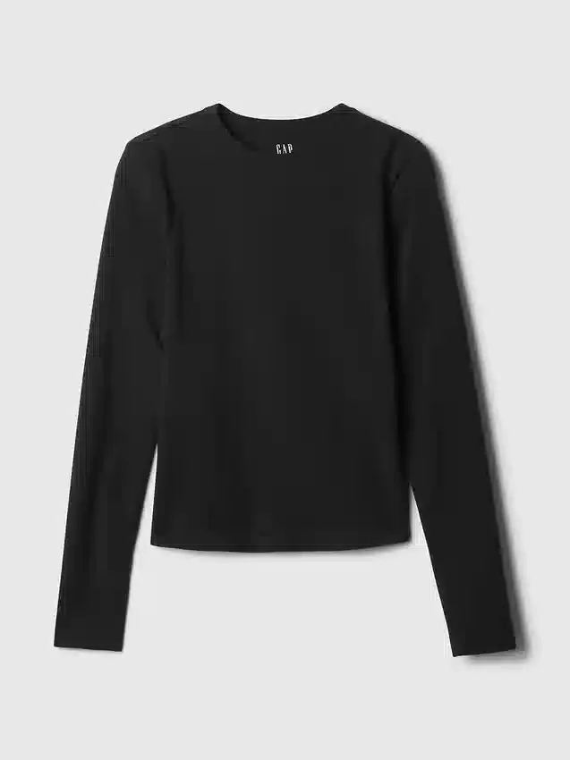 T-shirt i tättstickad jersey