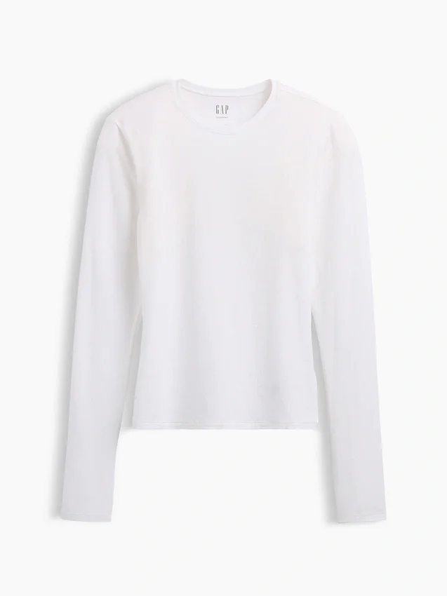 T-shirt i tättstickad jersey