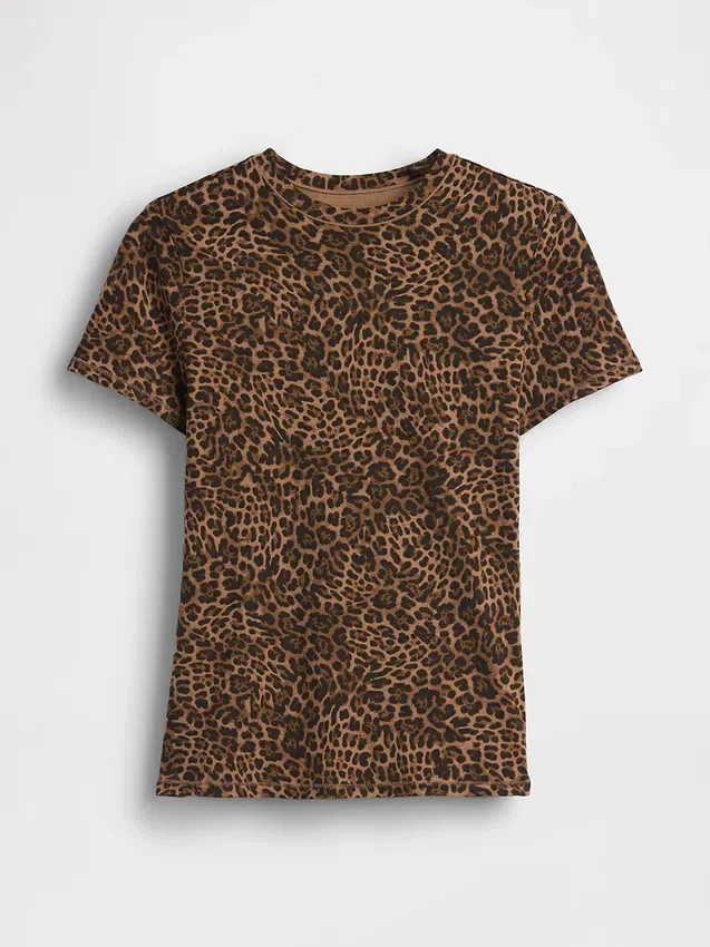 T-shirt i tättstickad jersey